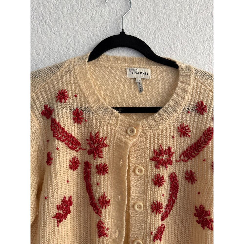 FP Pepaloves Naomi Beaded Cardigan Sz XS (fits med), $150 MSRP - Picture 6 of 6